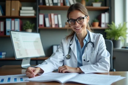 Hématologue féminine consultant des recommandations médicales 2026 sur le TCMH bas et les résultats d'analyses sanguines
