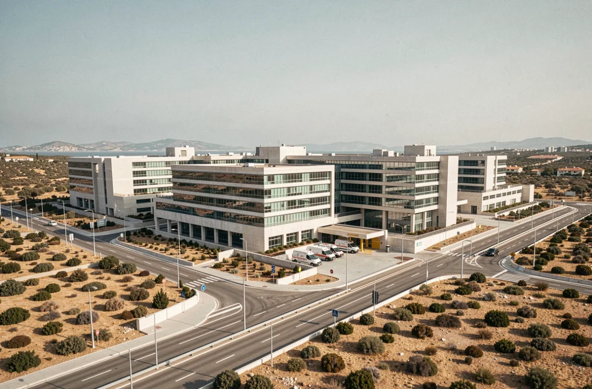 Campus de l'Hôpital Nord à Marseille 15e, bâtiment hospitalier moderne avec service d'ophtalmologie