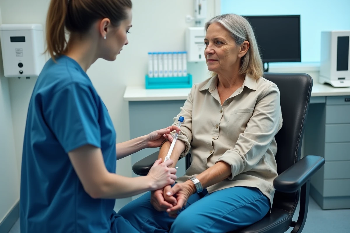 Prise de sang en laboratoire pour bilan thyroïdien et vérification du dosage de Levothyrox en cas de surdosage suspecté